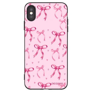 Picasee silikonowe czarne etui na Apple iPhone XS Max - Bow Aesthetic