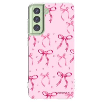 Picasee silikonowe przeźroczyste etui na Samsung Galaxy S21 FE 5G - Bow Aesthetic