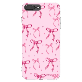 Picasee silikonowe przeźroczyste etui na Apple iPhone 7 Plus - Bow Aesthetic
