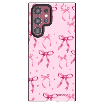 Picasee silikonowe czarne etui na Samsung Galaxy S22 Ultra 5G - Bow Aesthetic