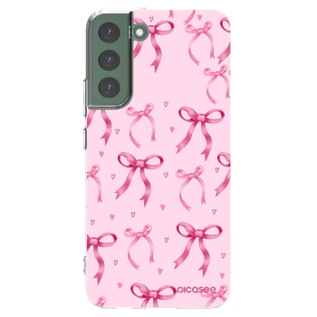 Picasee silikonowe przeźroczyste etui na Samsung Galaxy S22+ 5G - Bow Aesthetic