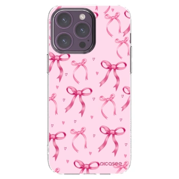 Picasee silikonowe przeźroczyste etui na Apple iPhone 14 Pro Max - Bow Aesthetic