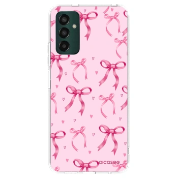 Picasee silikonowe przeźroczyste etui na Samsung Galaxy M13 M135F - Bow Aesthetic