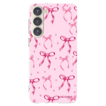 Picasee silikonowe przeźroczyste etui na Samsung Galaxy S23+ 5G - Bow Aesthetic