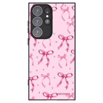Picasee silikonowe czarne etui na Samsung Galaxy S23 Ultra 5G - Bow Aesthetic