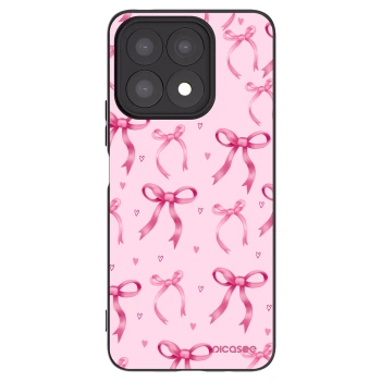 Picasee silikonowe czarne etui na Honor X8a - Bow Aesthetic