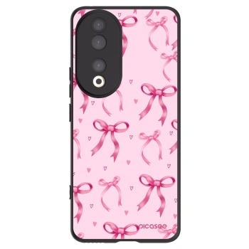 Picasee silikonowe czarne etui na Honor 90 5G - Bow Aesthetic