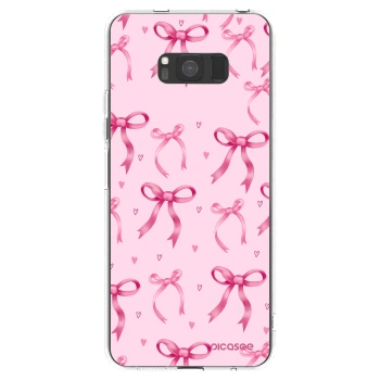 Picasee silikonowe przeźroczyste etui na Samsung Galaxy S8 G950F - Bow Aesthetic