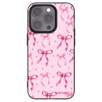 Picasee silikonowe czarne etui na Apple iPhone 15 Pro - Bow Aesthetic