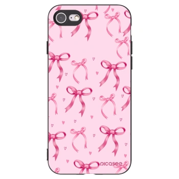 Picasee silikonowe czarne etui na Apple iPhone 7 - Bow Aesthetic