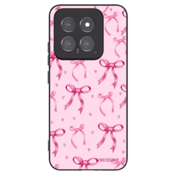 Picasee silikonowe czarne etui na Xiaomi 14 - Bow Aesthetic