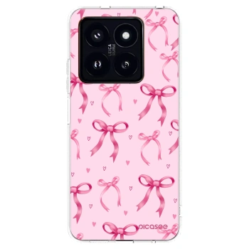 Picasee silikonowe przeźroczyste etui na Xiaomi 14 Pro - Bow Aesthetic