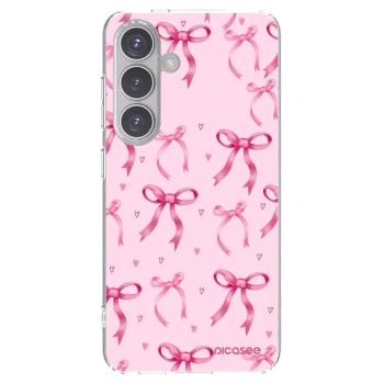 Picasee silikonowe przeźroczyste etui na Samsung Galaxy S24 S921B 5G - Bow Aesthetic