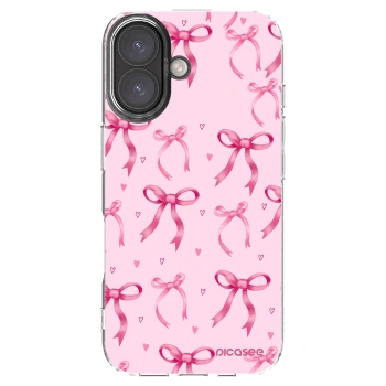 Picasee silikonowe przeźroczyste etui na Apple iPhone 16 - Bow Aesthetic