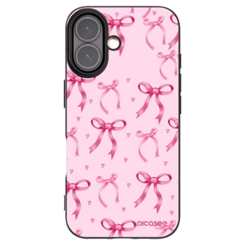 Picasee silikonowe czarne etui na Apple iPhone 16 - Bow Aesthetic