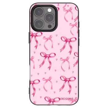 Picasee silikonowe czarne etui na Apple iPhone 16 Pro Max - Bow Aesthetic