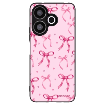Picasee silikonowe czarne etui na Xiaomi Redmi 13 4G - Bow Aesthetic