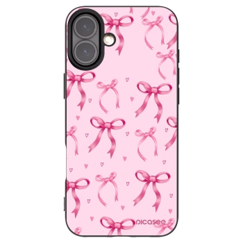 Picasee silikonowe czarne etui na Apple iPhone 16 Plus - Bow Aesthetic