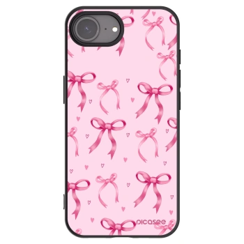 Picasee silikonowe czarne etui na Apple iPhone 16e - Bow Aesthetic