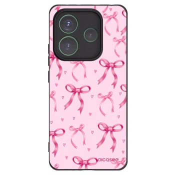 Picasee silikonowe czarne etui na Xiaomi Redmi Note 14 5G - Bow Aesthetic
