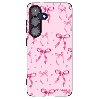 Picasee silikonowe czarne etui na Samsung Galaxy S25 5G - Bow Aesthetic