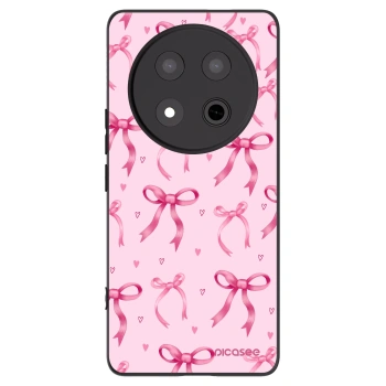 Picasee silikonowe czarne etui na Honor Magic7 Lite 5G - Bow Aesthetic