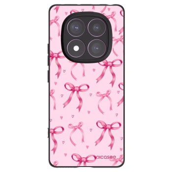 Picasee silikonowe czarne etui na Xiaomi Redmi Note 14 Pro 4G - Bow Aesthetic