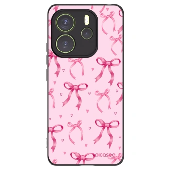 Picasee silikonowe czarne etui na Xiaomi Redmi Note 14 4G - Bow Aesthetic