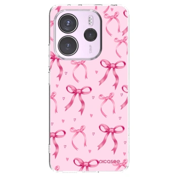 Picasee silikonowe przeźroczyste etui na Xiaomi Redmi Note 14 4G - Bow Aesthetic