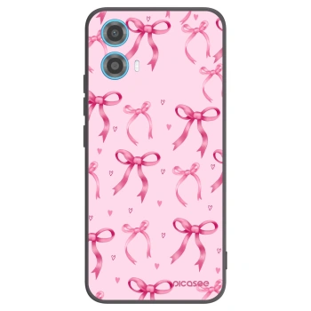 Picasee silikonowe czarne etui na Motorola Moto G34 5G - Bow Aesthetic