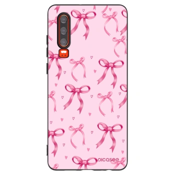 Picasee silikonowe czarne etui na Huawei P30 - Bow Aesthetic