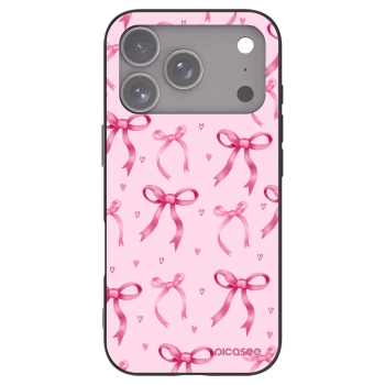 Picasee silikonowe czarne etui na Apple iPhone 17 Pro - Bow Aesthetic