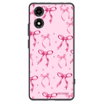 Picasee silikonowe czarne etui na Motorola Moto E14 - Bow Aesthetic