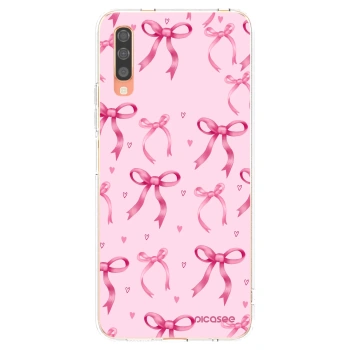 Picasee silikonowe przeźroczyste etui na Samsung Galaxy A70 A705F - Bow Aesthetic