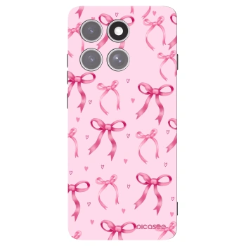 Picasee silikonowe czarne etui na Motorola Edge 60 Pro - Bow Aesthetic