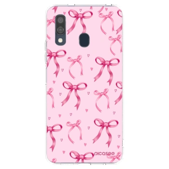 Picasee silikonowe przeźroczyste etui na Samsung Galaxy A40 A405F - Bow Aesthetic