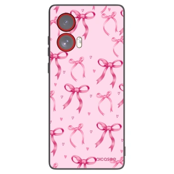 Picasee silikonowe czarne etui na Motorola Edge 50 Fusion - Bow Aesthetic