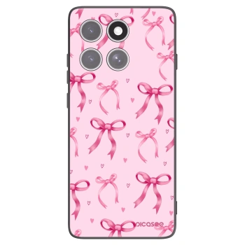 Picasee silikonowe czarne etui na Motorola Edge 60 Fusion - Bow Aesthetic