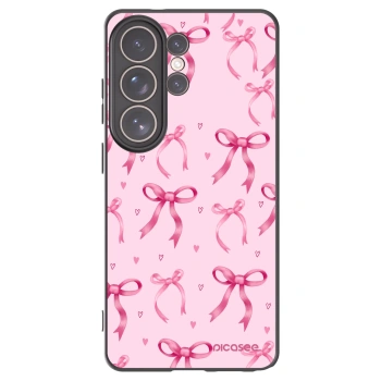 Picasee silikonowe czarne etui na Samsung Galaxy S26 Ultra - Bow Aesthetic