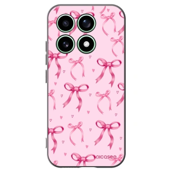 Picasee silikonowe czarne etui na Xiaomi 17 - Bow Aesthetic