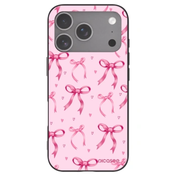Picasee silikonowe czarne etui na Apple iPhone 18 Pro - Bow Aesthetic