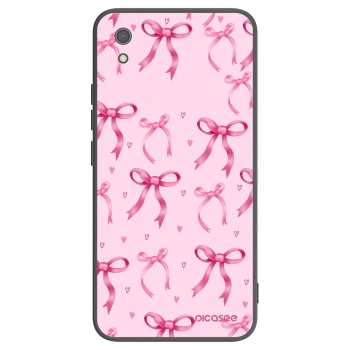 Picasee silikonowe czarne etui na Xiaomi Redmi 7A - Bow Aesthetic