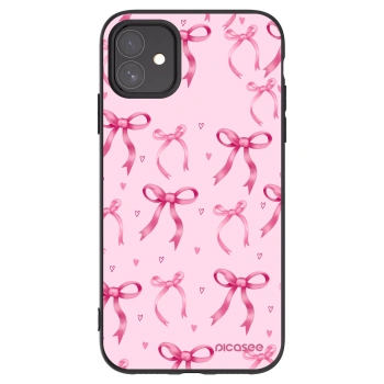 Picasee silikonowe czarne etui na Apple iPhone 11 - Bow Aesthetic