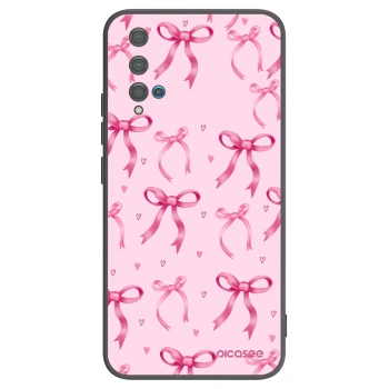 Picasee silikonowe czarne etui na Huawei Nova 5T - Bow Aesthetic