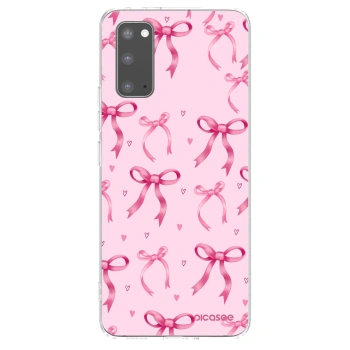Picasee silikonowe przeźroczyste etui na Samsung Galaxy S20 G980F - Bow Aesthetic