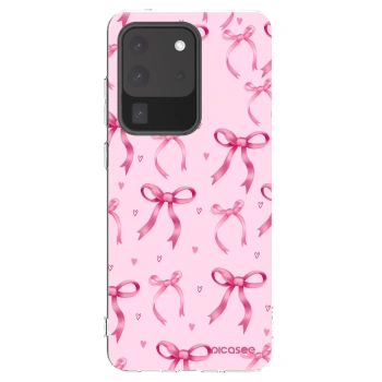Picasee silikonowe przeźroczyste etui na Samsung Galaxy S20 Ultra 5G G988F - Bow Aesthetic