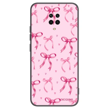 Picasee silikonowe czarne etui na Xiaomi Redmi Note 9 Pro - Bow Aesthetic