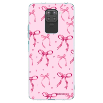 Picasee silikonowe czarne etui na Xiaomi Redmi Note 9 - Bow Aesthetic