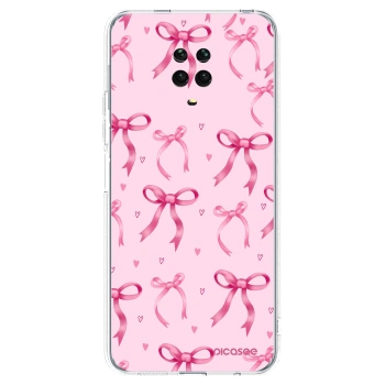 Picasee silikonowe przeźroczyste etui na Xiaomi Redmi Note 9S - Bow Aesthetic