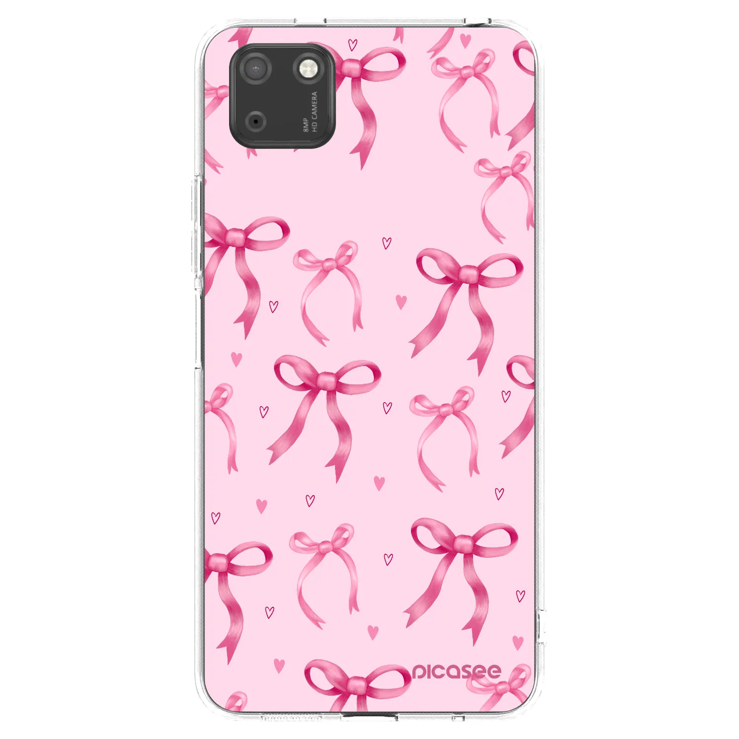 Picasee silikonowe przeźroczyste etui na Huawei Y5P - Bow Aesthetic